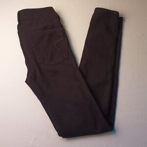 American Eagle Knit Jeans Size 00 Low Rise Skinny Leg Black Color Classic Comfy